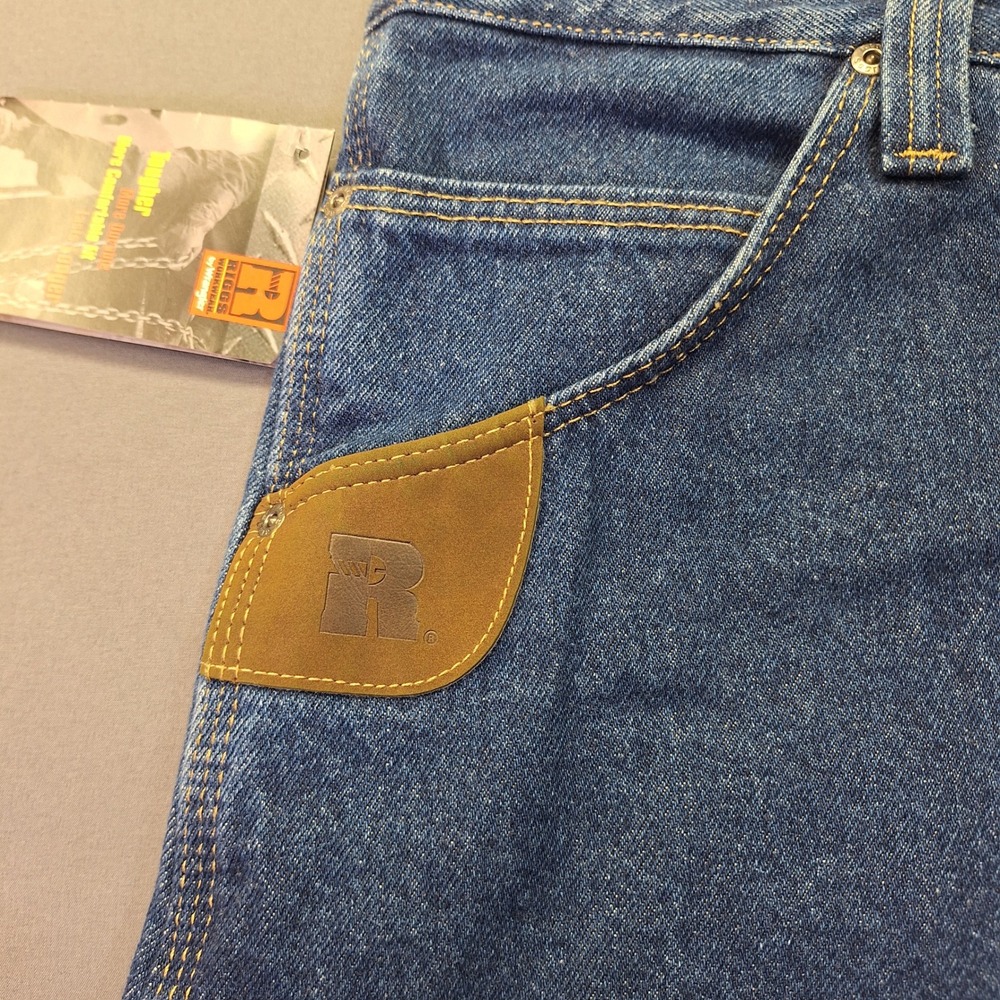 Riggs Workwear by Wrangler Mens Work Horse Jeans Relaxed Fit Blue 42x34 3W001AI - Picture 6 of 13